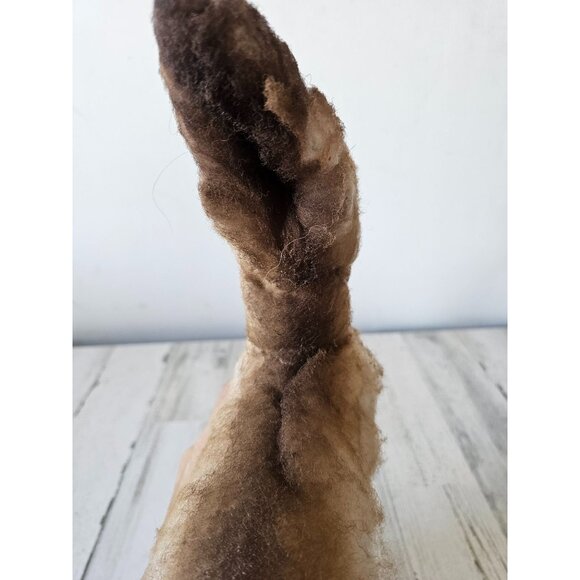 Antique deer reindeer Xmas decor standing statue figurine - Picture 9 of 13